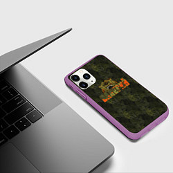 Чехол iPhone 11 Pro матовый Валерий камуфляж, цвет: 3D-фиолетовый — фото 2