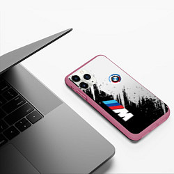 Чехол iPhone 11 Pro матовый BMW - м комплектация, цвет: 3D-малиновый — фото 2