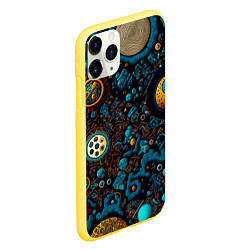 Чехол iPhone 11 Pro матовый Пластилиновый космос: арт нейросети, цвет: 3D-желтый — фото 2