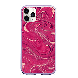 Чехол iPhone 11 Pro матовый Яркая волна, цвет: 3D-светло-сиреневый