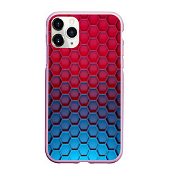 Чехол iPhone 11 Pro матовый Битва градиентов брони, цвет: 3D-розовый