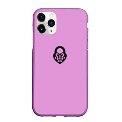 Чехол iPhone 11 Pro матовый Замочек к ключику розовый, цвет: 3D-фиолетовый