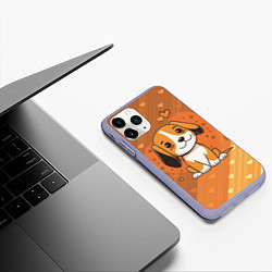 Чехол iPhone 11 Pro матовый Любимый питомец, цвет: 3D-светло-сиреневый — фото 2