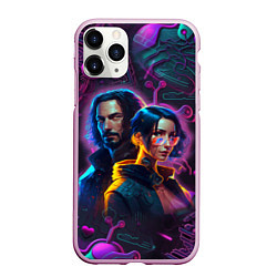 Чехол iPhone 11 Pro матовый Джонни и Джуди, цвет: 3D-розовый