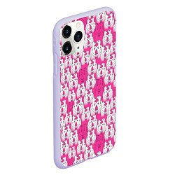 Чехол iPhone 11 Pro матовый Пары сердечные, цвет: 3D-светло-сиреневый — фото 2