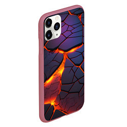 Чехол iPhone 11 Pro матовый Неоновая лава - течение, цвет: 3D-малиновый — фото 2