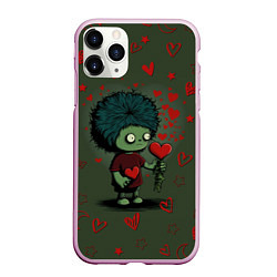 Чехол iPhone 11 Pro матовый Возьми сердце, цвет: 3D-розовый