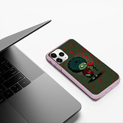 Чехол iPhone 11 Pro матовый Возьми сердце, цвет: 3D-розовый — фото 2