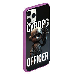 Чехол iPhone 11 Pro матовый Cyborg officer, цвет: 3D-фиолетовый — фото 2
