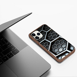 Чехол iPhone 11 Pro матовый Geometry abstraction, цвет: 3D-коричневый — фото 2