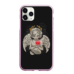 Чехол iPhone 11 Pro матовый Разбитый ангел, цвет: 3D-розовый