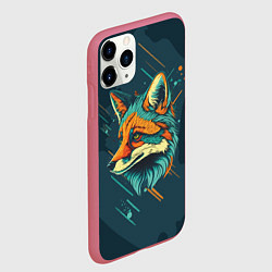 Чехол iPhone 11 Pro матовый Загадочный лис, цвет: 3D-малиновый — фото 2