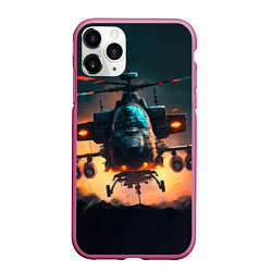 Чехол iPhone 11 Pro матовый Вертолет Ка 2 - AI, цвет: 3D-малиновый