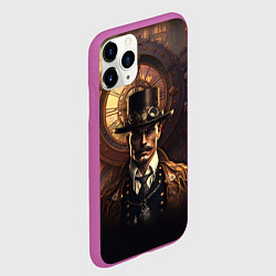 Чехол iPhone 11 Pro матовый Стимпанкмен, цвет: 3D-фиолетовый — фото 2
