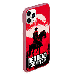 Чехол iPhone 11 Pro матовый Red Dead Redemption, mountain, цвет: 3D-малиновый — фото 2