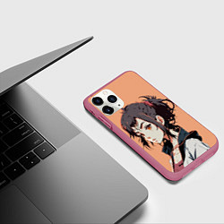 Чехол iPhone 11 Pro матовый Красивая девочка - аниме, цвет: 3D-малиновый — фото 2