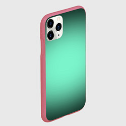 Чехол iPhone 11 Pro матовый Аквамариновый градиент, цвет: 3D-малиновый — фото 2