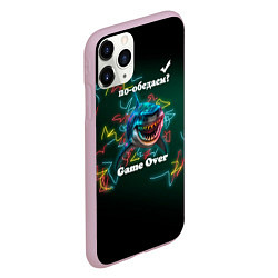 Чехол iPhone 11 Pro матовый Акула Пообедаем, цвет: 3D-розовый — фото 2
