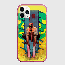 Чехол iPhone 11 Pro матовый Тацуки Фудзимота, цвет: 3D-малиновый