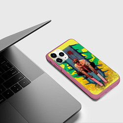 Чехол iPhone 11 Pro матовый Тацуки Фудзимота, цвет: 3D-малиновый — фото 2