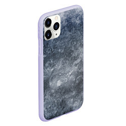 Чехол iPhone 11 Pro матовый Гранж текстура, цвет: 3D-светло-сиреневый — фото 2