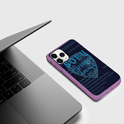 Чехол iPhone 11 Pro матовый Невидимый фронт, цвет: 3D-фиолетовый — фото 2