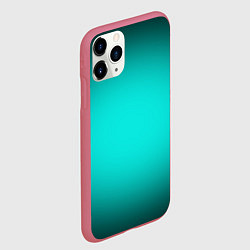 Чехол iPhone 11 Pro матовый Бирюзовый градиент, цвет: 3D-малиновый — фото 2