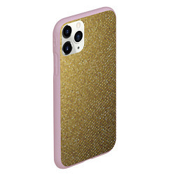 Чехол iPhone 11 Pro матовый Текстура золотой ткани, цвет: 3D-розовый — фото 2