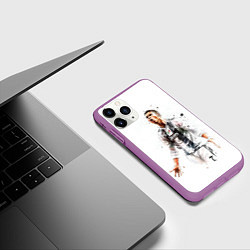 Чехол iPhone 11 Pro матовый CR 7 Juventus, цвет: 3D-фиолетовый — фото 2