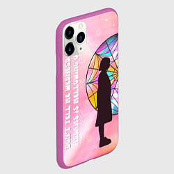 Чехол iPhone 11 Pro матовый Энид Синклер - сериал Уэнсдей - яркая сторона окна, цвет: 3D-фиолетовый — фото 2