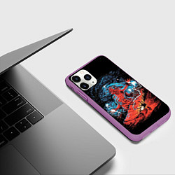 Чехол iPhone 11 Pro матовый Перун бог громовержец, цвет: 3D-фиолетовый — фото 2