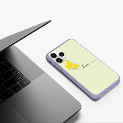 Чехол iPhone 11 Pro матовый Это любовь к тебе, цвет: 3D-светло-сиреневый — фото 2