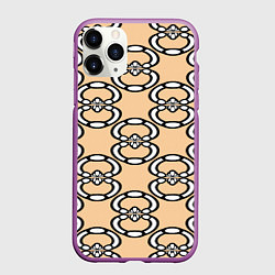 Чехол iPhone 11 Pro матовый Восьмерочка, полукруг в форме цифры, цвет: 3D-фиолетовый