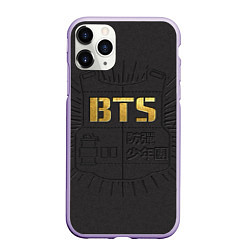 Чехол iPhone 11 Pro матовый BTS Bulletproof, цвет: 3D-светло-сиреневый