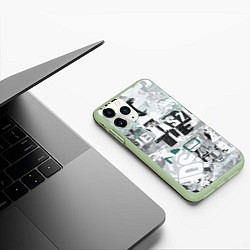 Чехол iPhone 11 Pro матовый Ice Tea Style, цвет: 3D-салатовый — фото 2