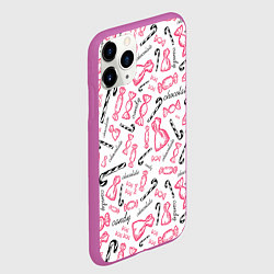 Чехол iPhone 11 Pro матовый Сладкая жизнь в розовом цвете, цвет: 3D-фиолетовый — фото 2