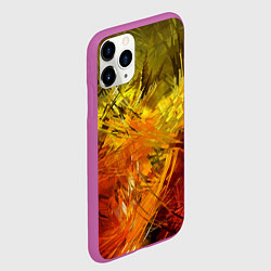 Чехол iPhone 11 Pro матовый Крисстализация пламени, цвет: 3D-фиолетовый — фото 2