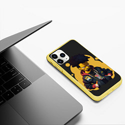 Чехол iPhone 11 Pro матовый Rap Simpson, цвет: 3D-желтый — фото 2
