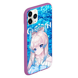 Чехол iPhone 11 Pro матовый Кокоми на фоне воды, цвет: 3D-фиолетовый — фото 2
