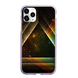 Чехол iPhone 11 Pro матовый Космическая призма, цвет: 3D-светло-сиреневый