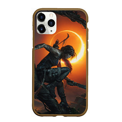 Чехол iPhone 11 Pro матовый Lara Croft, цвет: 3D-коричневый