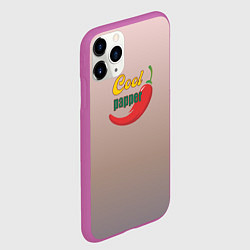 Чехол iPhone 11 Pro матовый Cool papper, цвет: 3D-фиолетовый — фото 2