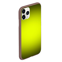 Чехол iPhone 11 Pro матовый Кислотный желтый с градиентом, цвет: 3D-коричневый — фото 2