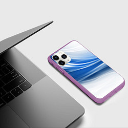 Чехол iPhone 11 Pro матовый Ледяной поток ветра, цвет: 3D-фиолетовый — фото 2