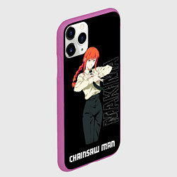 Чехол iPhone 11 Pro матовый Макима из аниме Человек бензопила, цвет: 3D-фиолетовый — фото 2