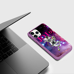 Чехол iPhone 11 Pro матовый Made in heaven - stand of Enrico Pucci - Jojo, цвет: 3D-фиолетовый — фото 2