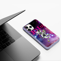 Чехол iPhone 11 Pro матовый Made in heaven - stand of Enrico Pucci - Jojo, цвет: 3D-светло-сиреневый — фото 2