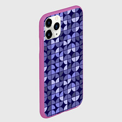 Чехол iPhone 11 Pro матовый Фиолетовая геометрия Ретро паттерн, цвет: 3D-фиолетовый — фото 2
