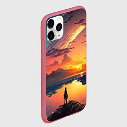 Чехол iPhone 11 Pro матовый Я не нарушаю правила, я живу по своим, цвет: 3D-малиновый — фото 2