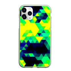 Чехол iPhone 11 Pro матовый Yellow green texture, цвет: 3D-салатовый